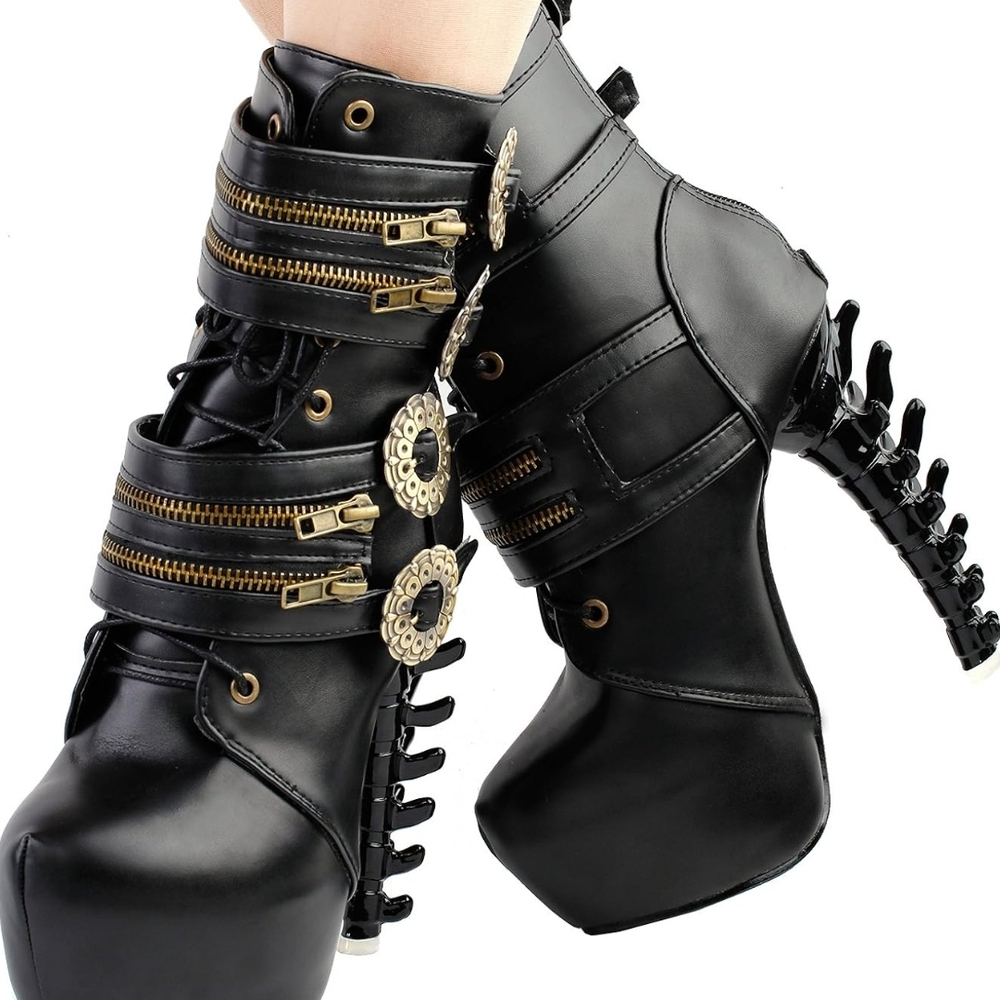 Show Story Steampunk Platform Heels